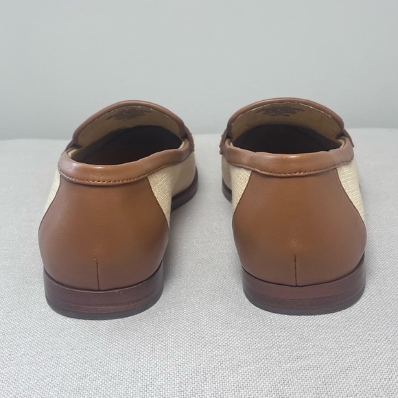 J Crew Spring 2025 Woven Natural Raffia Loafers Size 9 Brown and Tan - Picture 6 of 8